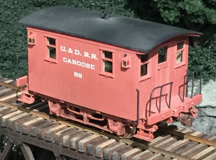 Caboose 4 Wheel Ulster and Delaware S Scale 1/64 3d printed