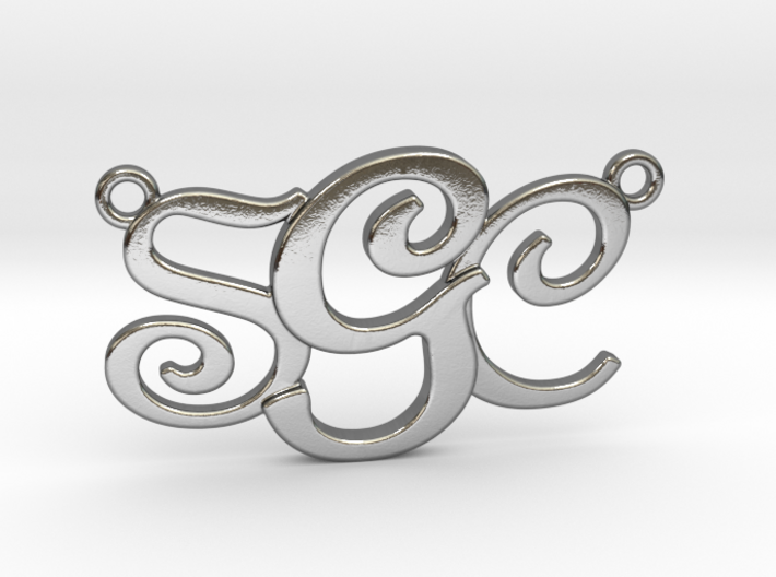 Custom Monogram Pendant - SCG 3d printed