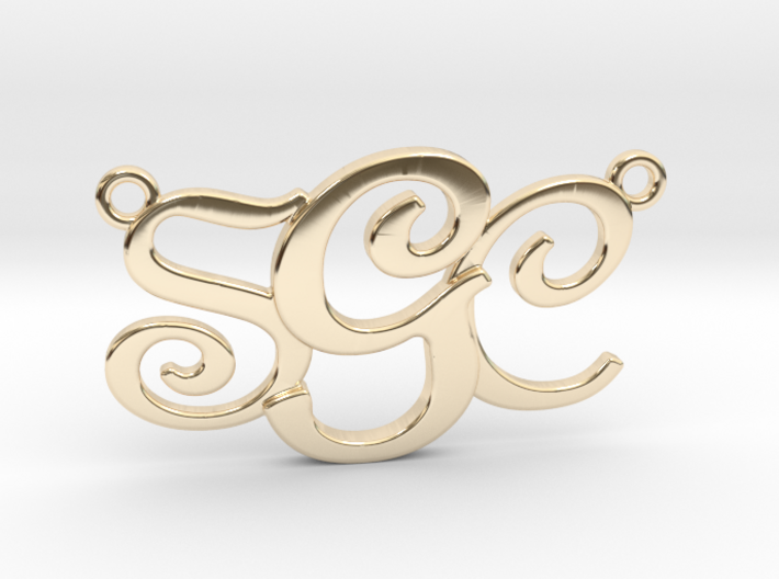 Custom Monogram Pendant - SCG 3d printed