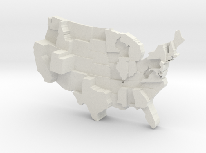 USA by Family Size 3d printed