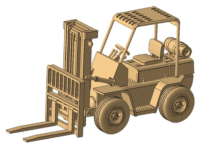 1/87th Hyster Type Forklift 3d printed