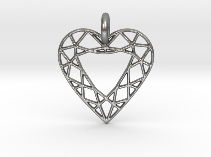 Heart Diamond Pendant 3d printed Heart Diamond Pendant is spectacular
