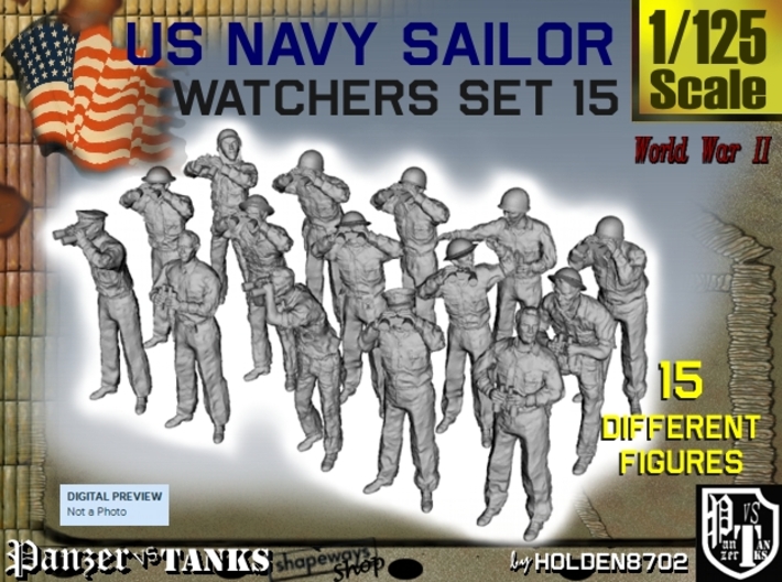 1-125 US Navy Watchers Set15 3d printed