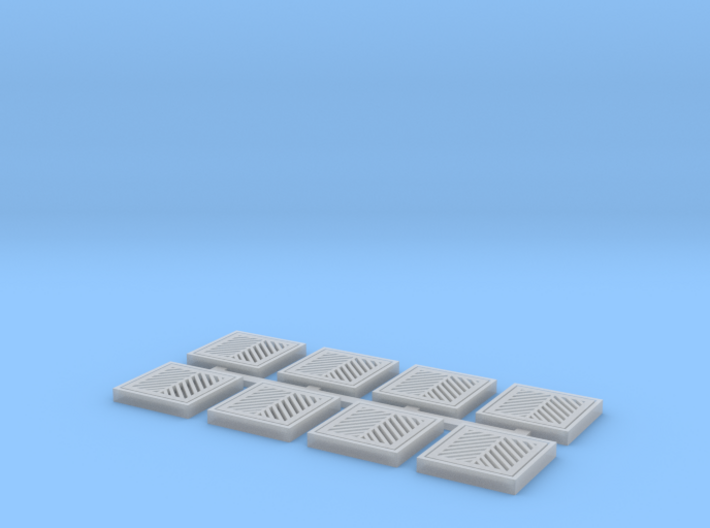 Storm Sewer Grates (HO Scale) 3d printed