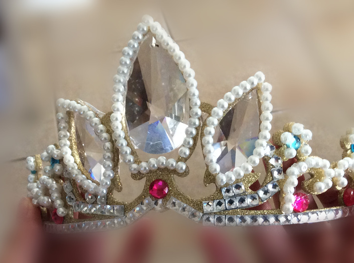 Rapunzel's Tiara 3d printed Completed with added gems and paint. 