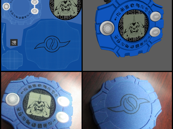 Joe's Digivice 3d printed Preview of print using Matt's Digivice