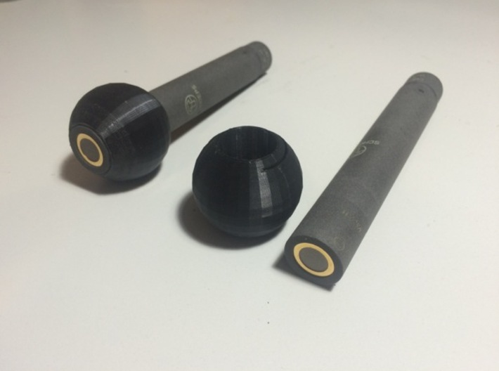 Acoustic Sphere (19mm mic) (40mm diameter) 3d printed Microphones shown for clarity