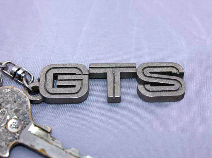 KEYCHAIN LOGO GTS 3d printed Keychain logo GTS Polished Nickel Steel