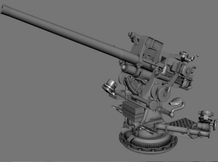 1/125 USN 3 inch 50 cal. Deck Gun (Mk 22) Kit 3d printed 