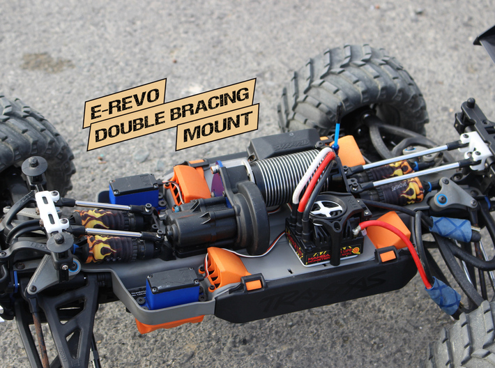 E-Revo Double Bracing Mount (Front) 3d printed 