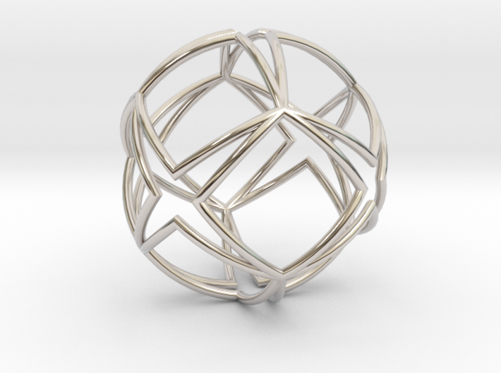 0588 Star Ball (Cube with Four-Point Stars) 5 cm 3d printed