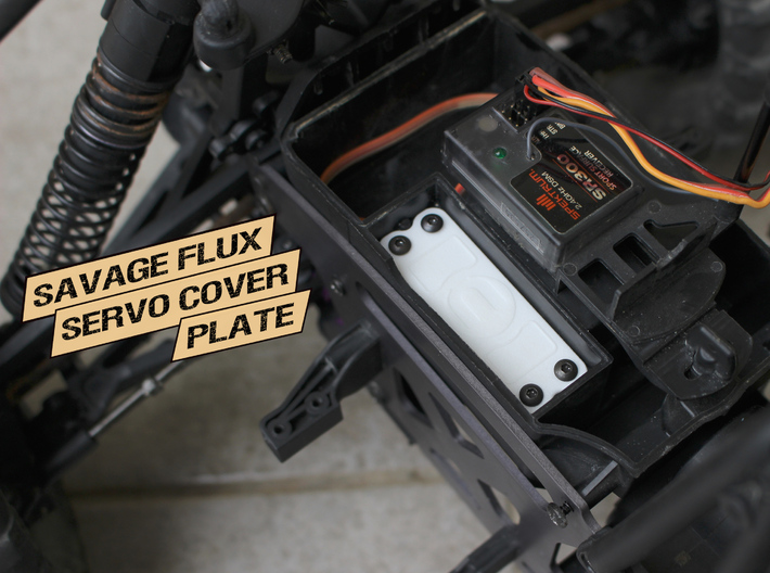 SAVAGE FLUX Servo Cover Plate 3d printed 