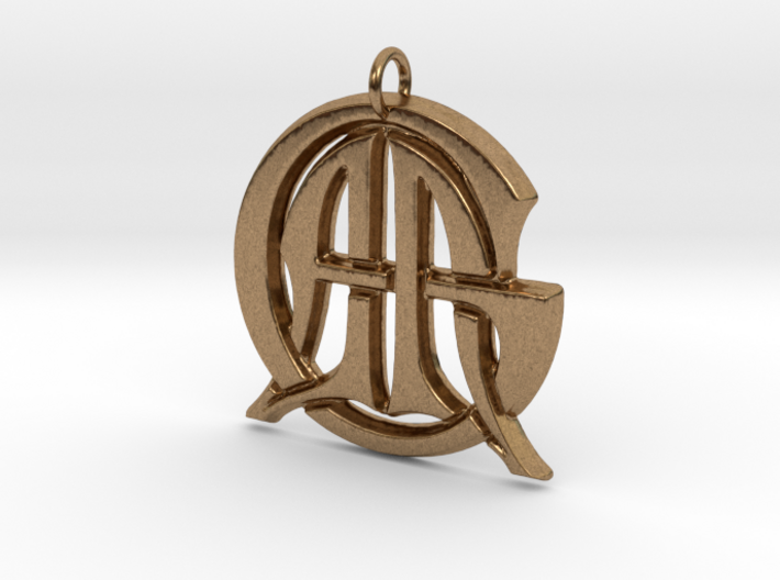 Monogram Initials AAG Cipher 3d printed