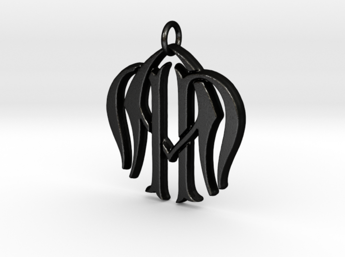 Cipher Initials NNA Pendant 3d printed