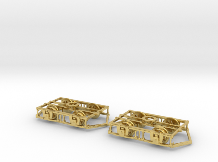 Blackpool Lancaster Bogies With Ploughs &amp; Wheels 3d printed