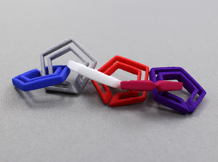 penta chain 3d printed 6 pieces combination