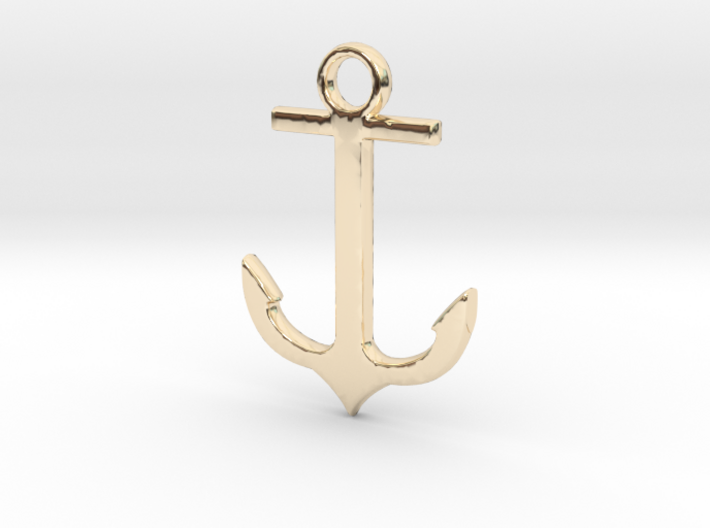 Anchor pendant 3d printed