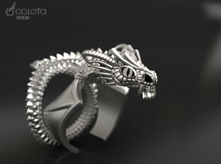 Flying scary Dragon ring 3d printed Flying gragon ring
