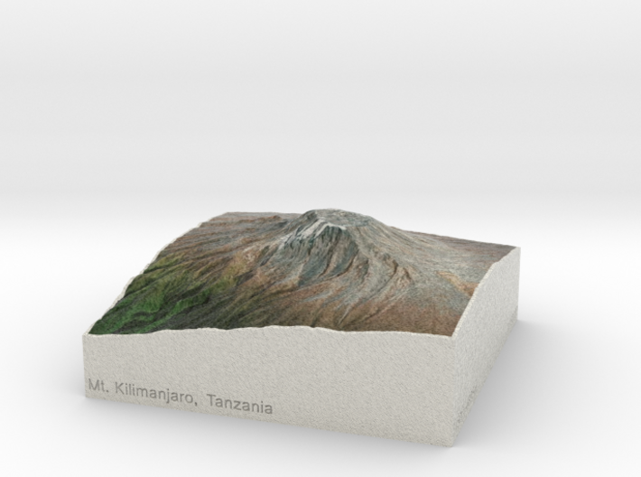 Kilimanjaro, Tanzania, 1:150000 Explorer 3d printed 