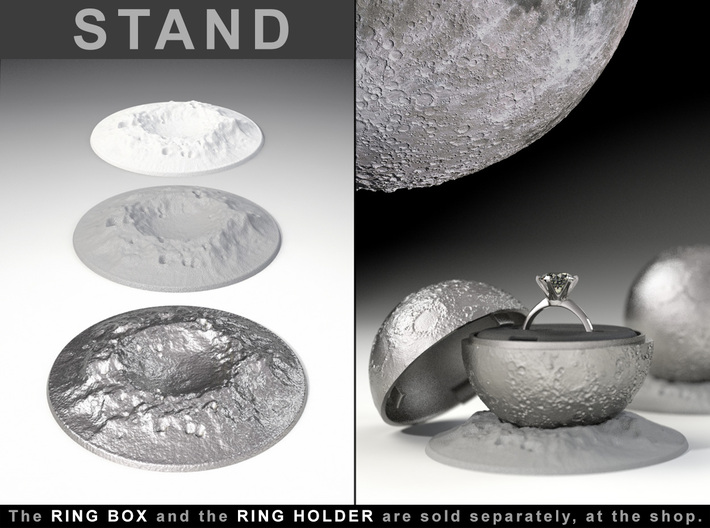 STAND CRATER to the &quot;Full Moon Ring Box&quot; 3d printed The ring is not included.