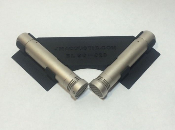 Stereo Boundary Mic Clip 90/19mm 3d printed Microphones shown for clarity