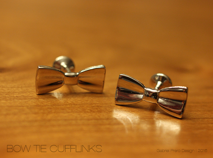 Bow Tie Cufflinks 3d printed