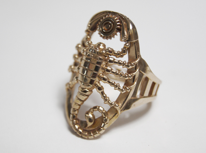 Mech Scorpion Ring Size 10 3d printed