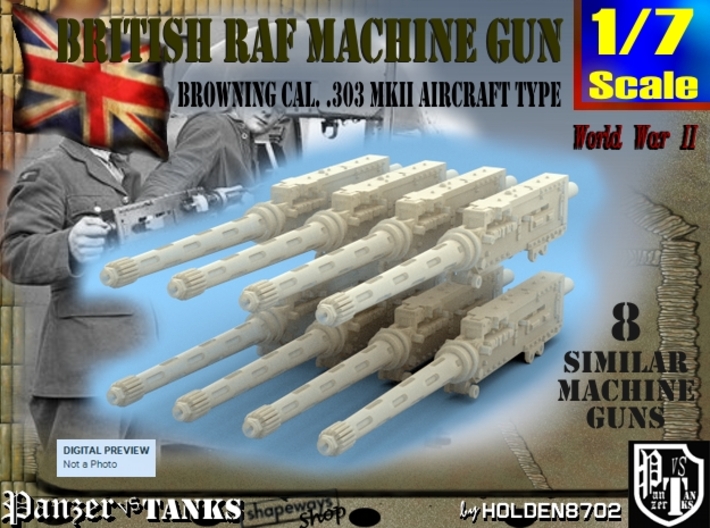 1/7 Browning 303 MkII RAF Set1 3d printed
