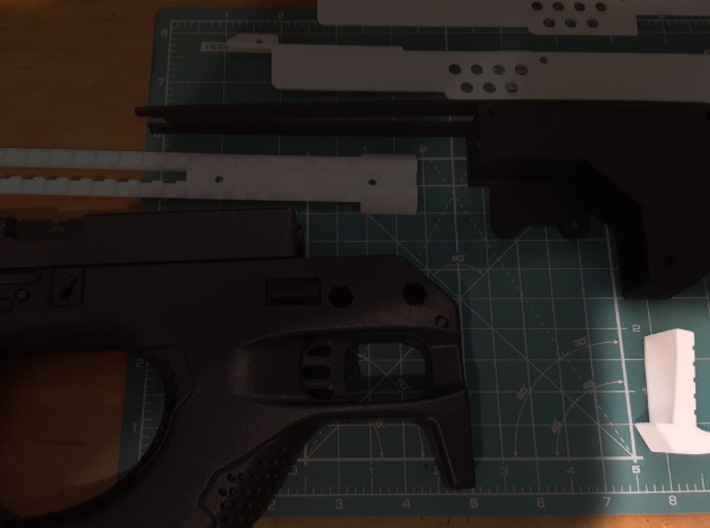 Gladius V1 Grip (part 3 of 5) 3d printed Pre-assembly - Part highlighted