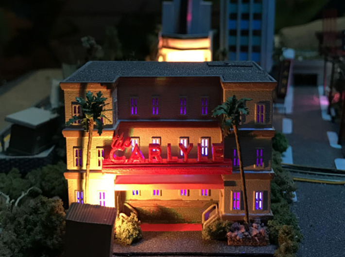 City Apartment Building 3 Z Scale 3d printed Customer finished Building scale