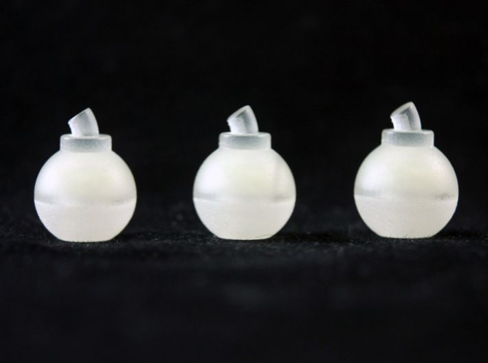 Bombs (3 Pack) 3d printed Frosted Ultra Detail