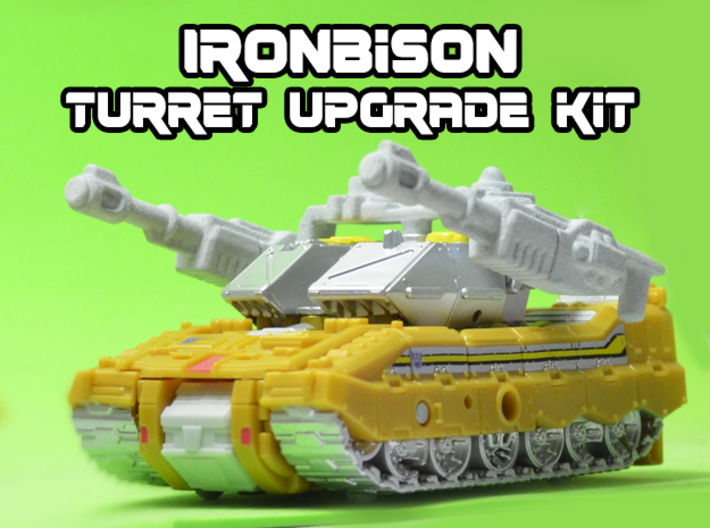 IronBison Turret Upgrade Kit 3d printed White strong and flexible print, hand painted.