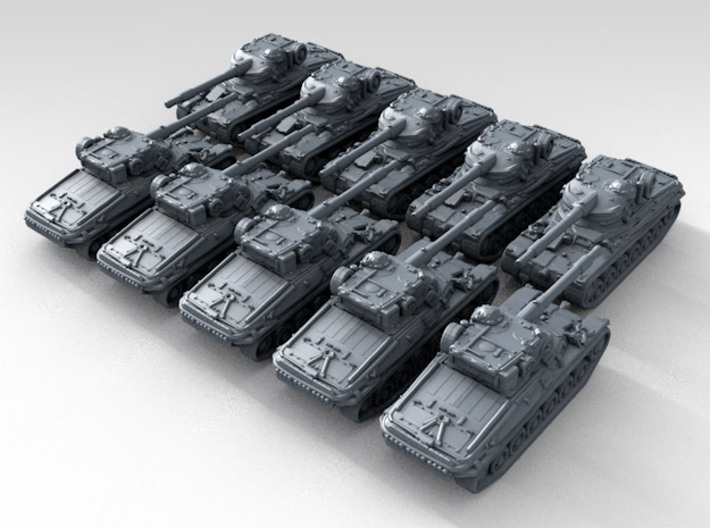 1/285 Scale Swedish 42-57 Alt A.2 Tank X10 3d printed 3D render showing product detail