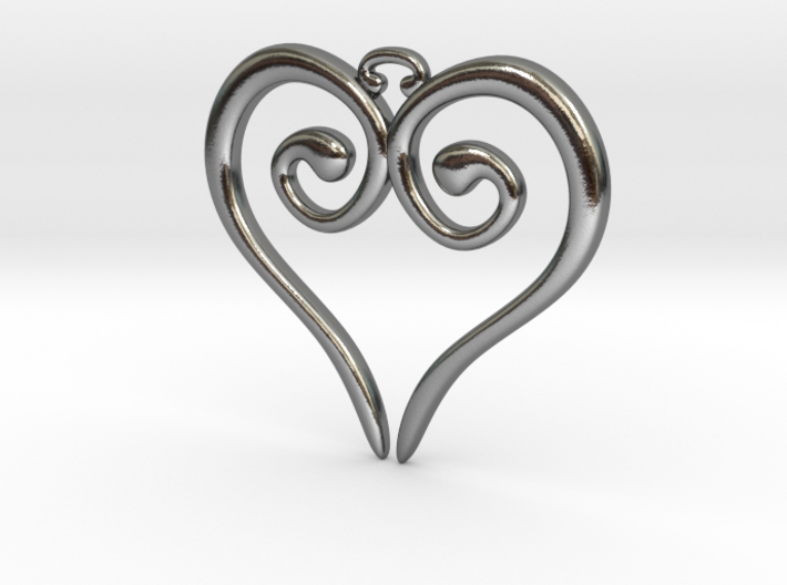 Medieval Heart 3d printed Medieval Heart Silver