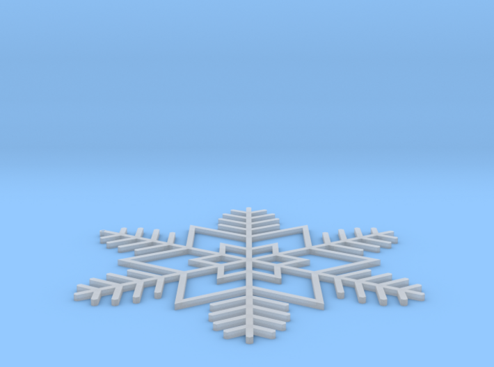 Snowflake necklace 3d printed