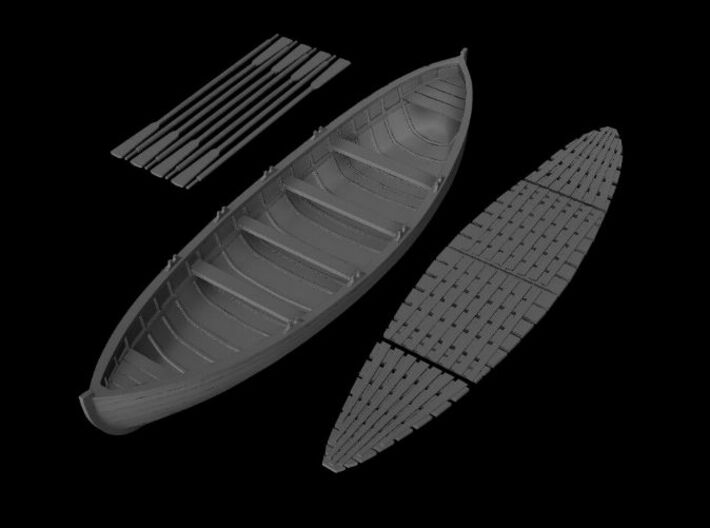 1/32 USLSS 26' Monomoy Pulling Surf Boat Set 3d printed