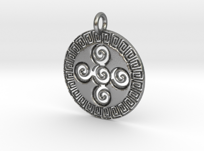 Symbol of Creation Pendant Aztec 3d printed