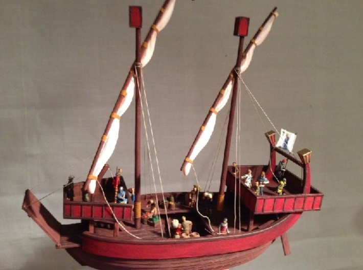 Medieval Ship No Cargo Pegs 3d printed 