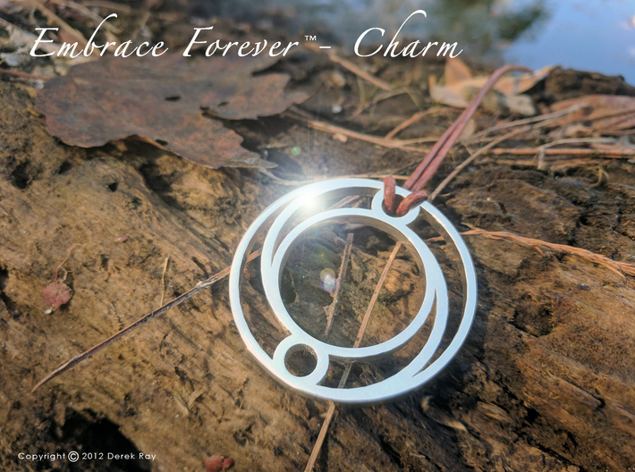 Embrace Forever™ - pendant (precious metal) 3d printed