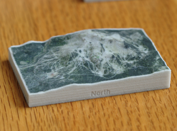 Mammoth Mtn, California, USA, 1:100000 3d printed