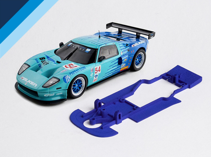1/32 Ninco Ford GT Chassis for Slot.it AW pod 3d printed Chassis compatible with Ninco Ford GT body (not included)