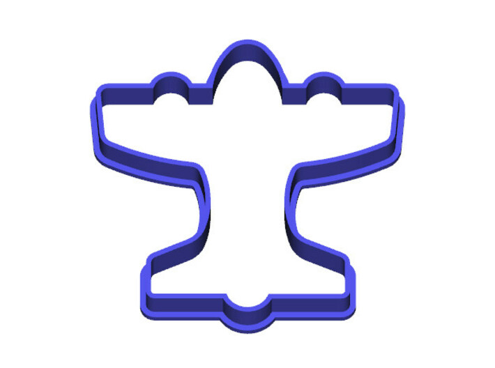 Airplane Cookie Cutter 3d printed Top View