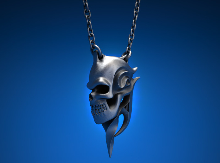 Swirl Skull 3d printed 