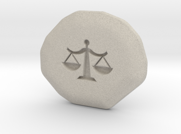 Justice Runestone 3d printed