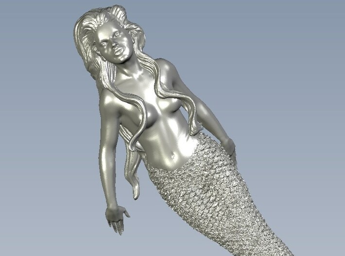 1/72 scale mermaid swimming figure x 1 3d printed 