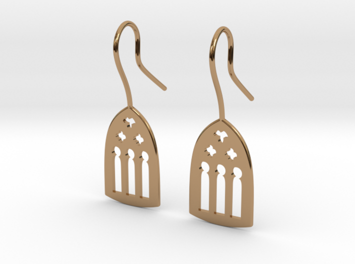 Cathedral Earrings 3d printed