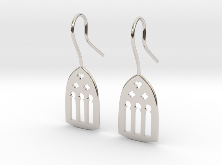 Cathedral Earrings 3d printed