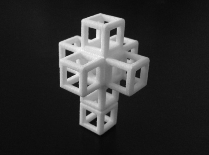 SCULPTURE: Cross 33 mm fits in Small HyperCube 3d printed 3D Cross (33 x 25 mm). 