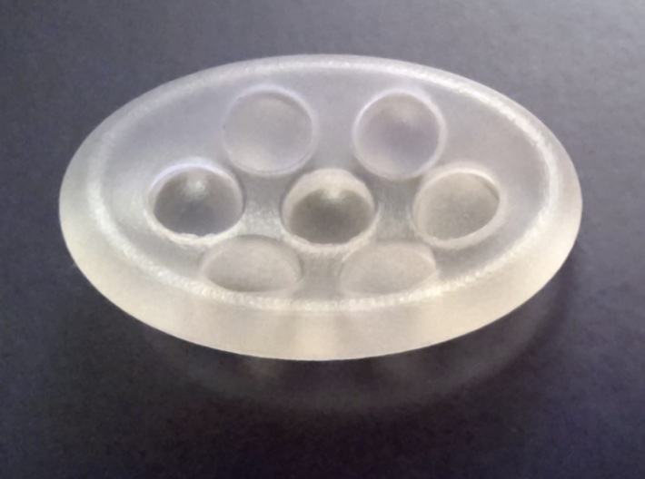 Worry Stone with Seven Marbles 3d printed
