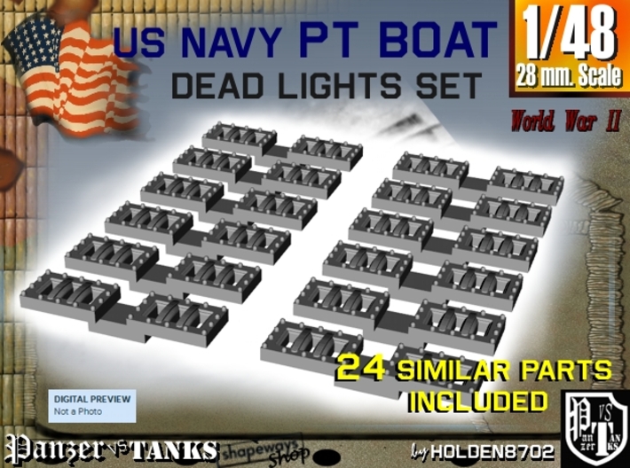 1-48 PT Boat DeadLights Set 3d printed